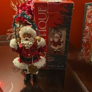 Clothique Santa Claus Ornament - Festive Christmas Clover in Original Box 2001